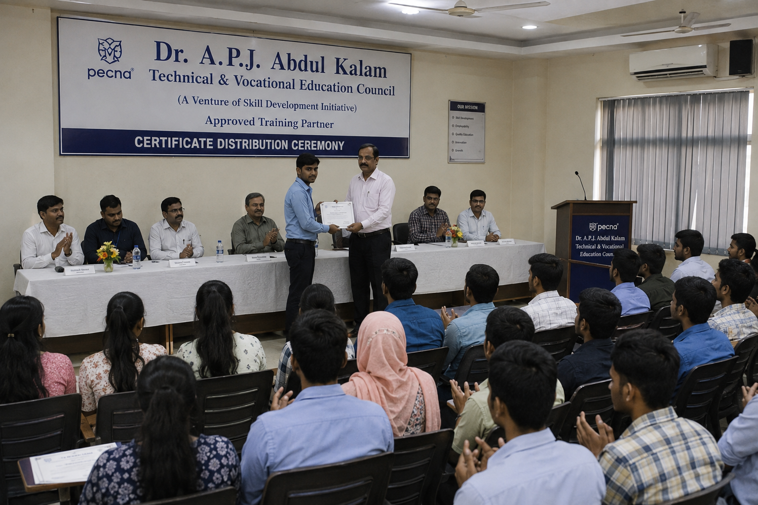 Dr.Apj kalam India certificate distribution ceremony